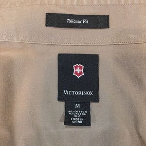 Victorinox Men's Casual Button Down Shirt - Brown Discontinued Clothing Line!